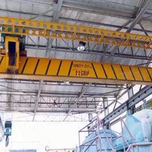 Offset crab crane